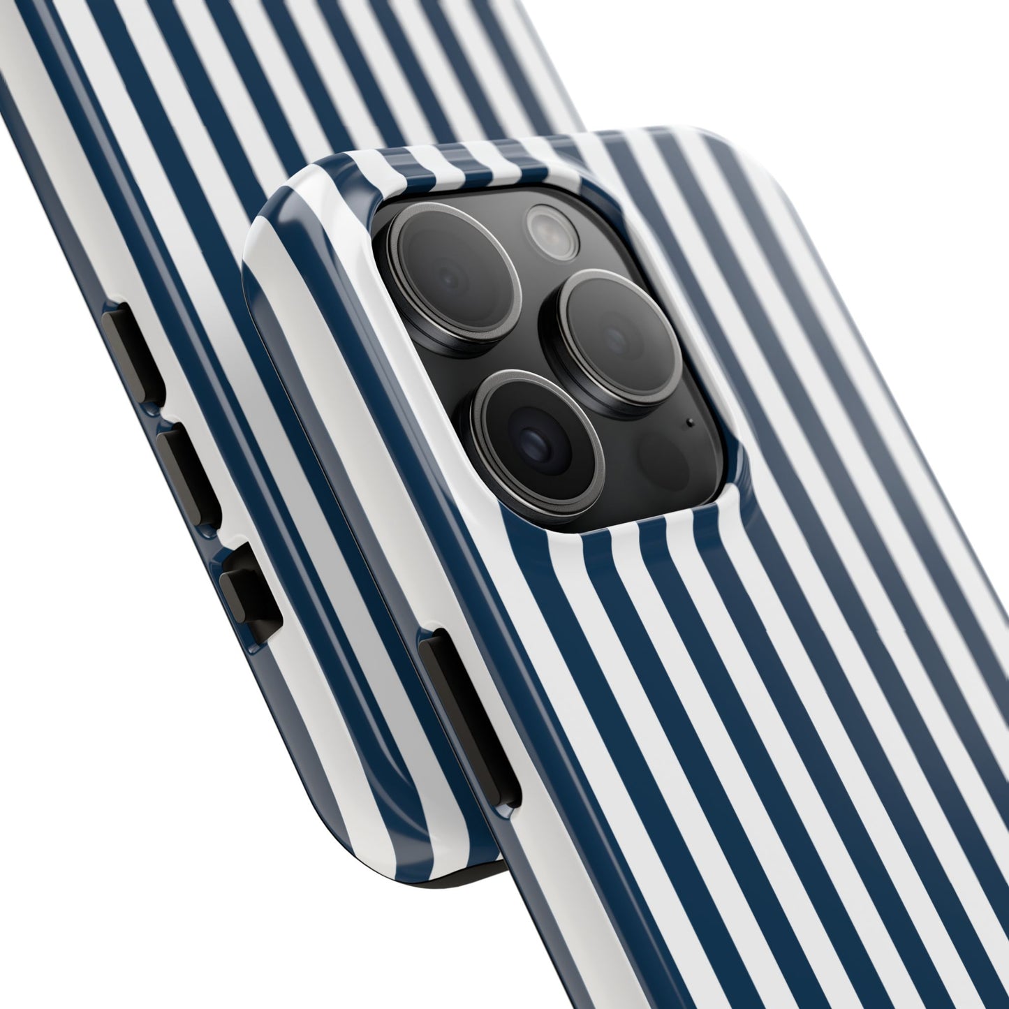 Navy Blue Stripes Tough Phone Case for iPhone and Samsung Galaxy