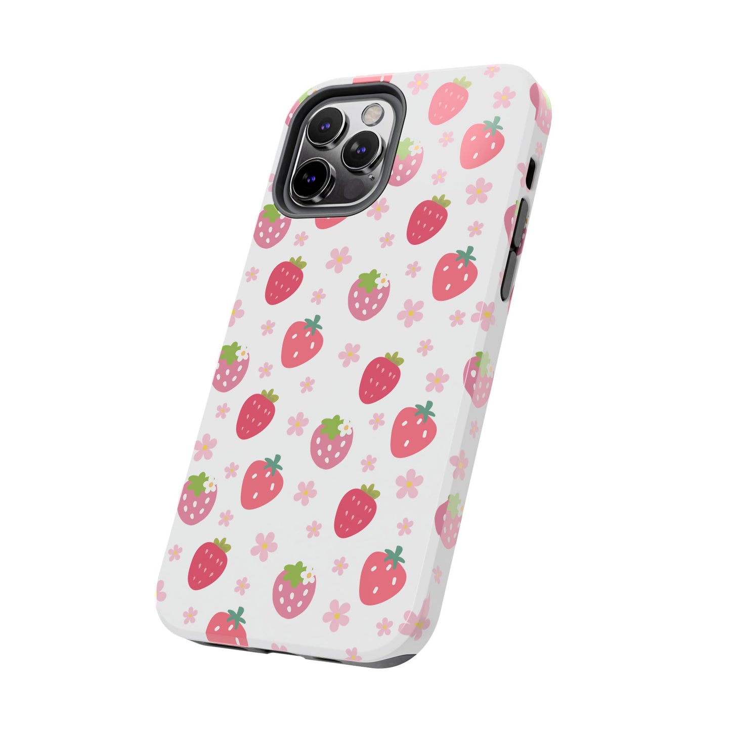 Strawberries and Daisies Tough Phone Case for iPhone and Samsung Galaxy