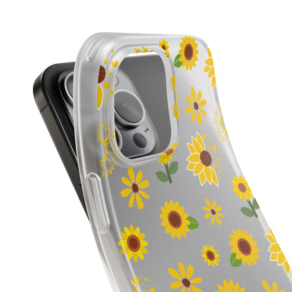 Sunflower Burst Flexible Phone Case iPhone Case Samsung Galaxy