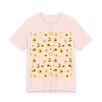 Camisa unisex con ráfaga de girasol