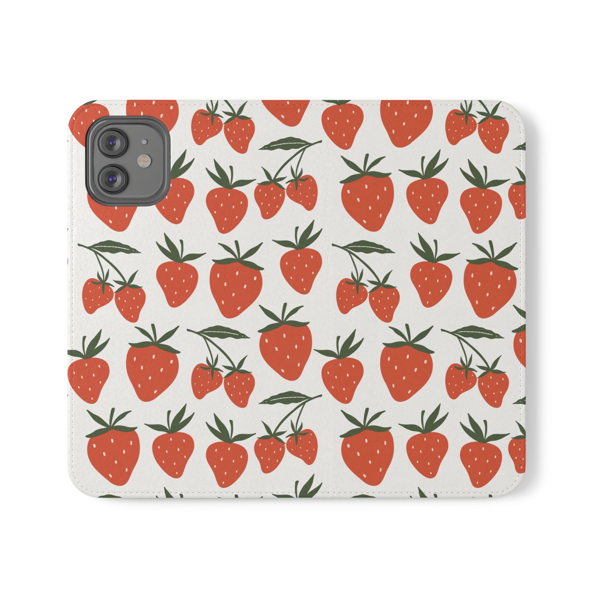 Tropical Strawberry Flip Phone Case Cover with Pockets - Phone Case - Kristine Celestine