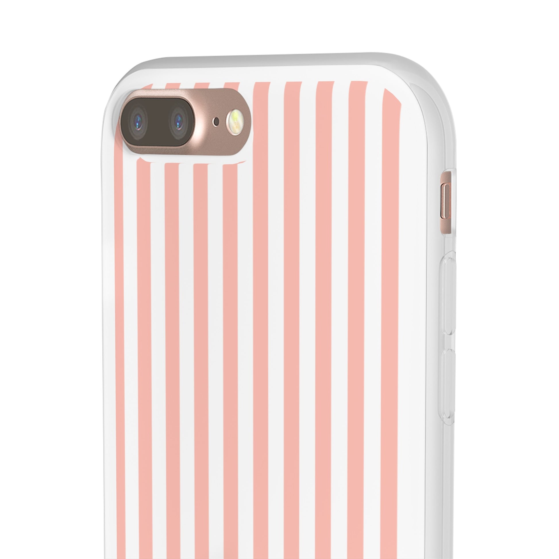 Coral Pink Stripes Flexible Phone Case iPhone Case Samsung Galaxy - Phone Case - Kristine Celestine