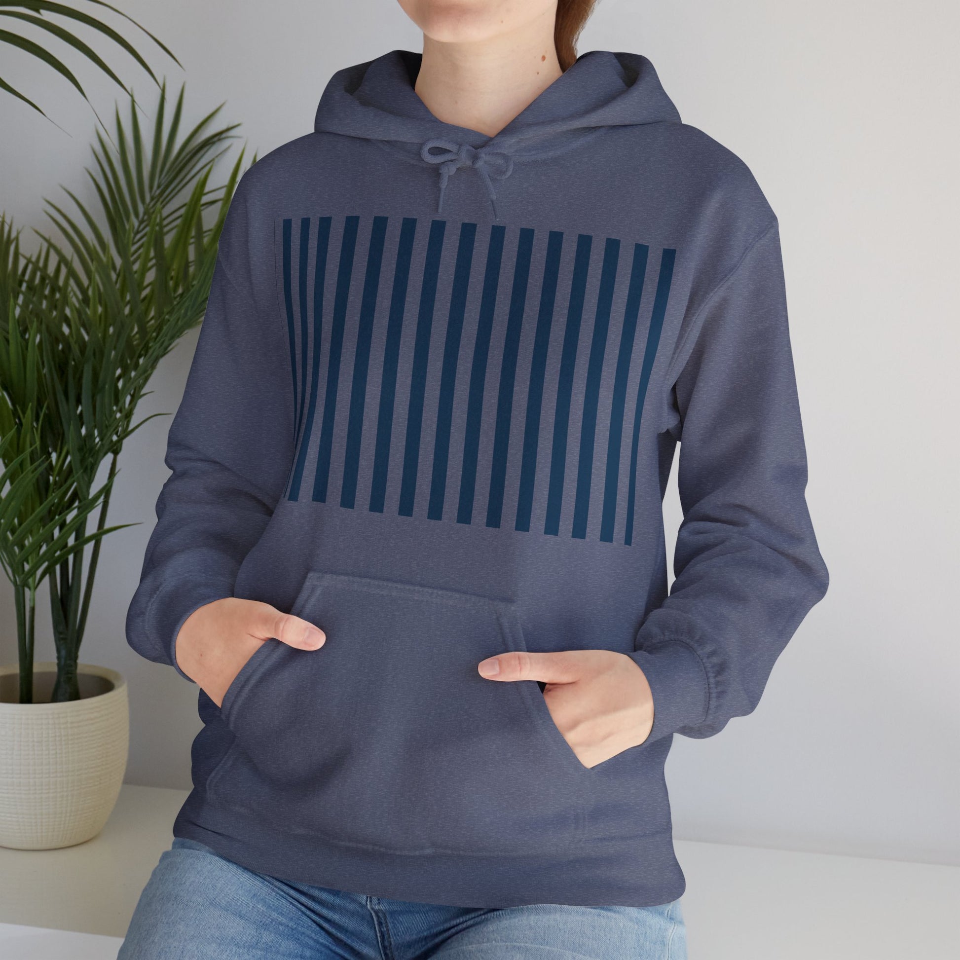 Navy Blue Stripes Hoodie - Hoodie - Kristine Celestine