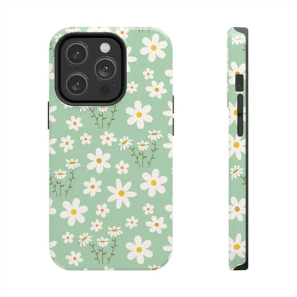 Mint Daisy Delight Tough Phone Case for iPhone and Samsung Galaxy