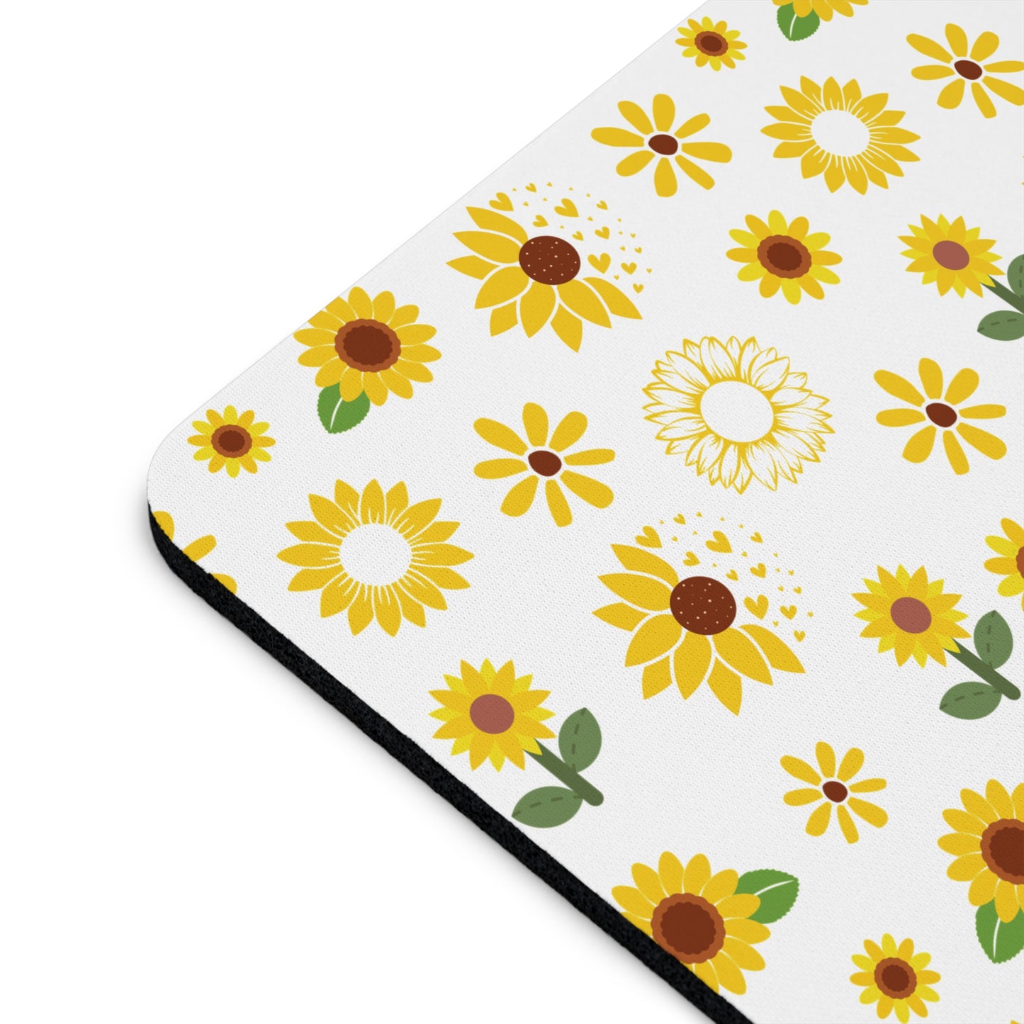 Sunflower Burst Mousepad Yellow Flower Spring Desk Mat Summer Floral Office Mat