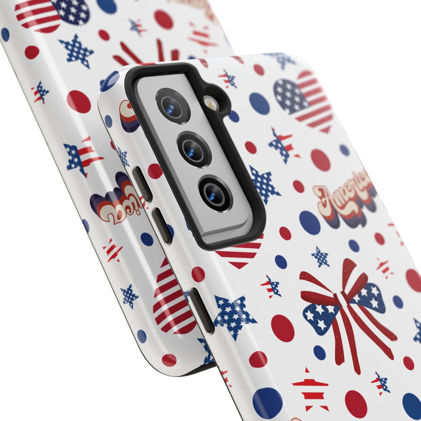 Coque de téléphone robuste America's Sweetheart and Bows pour iPhone et Samsung Galaxy