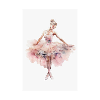 Lovely Pink Ballerina Princess Wall Art Poster (A9) - Poster - Kristine Celestine