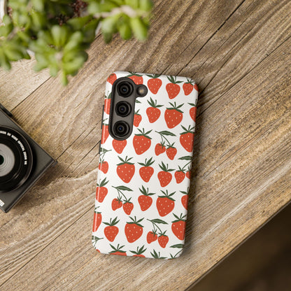 Tropical Strawberry Tough Phone Case for iPhone and Samsung Galaxy