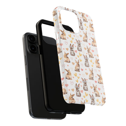 Bunny Love Tough Phone Case for iPhone and Samsung Galaxy