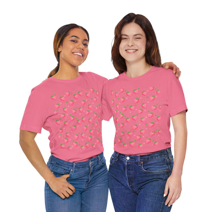 Pink Strawberry Bubbles Shirt - T - Shirt - Printify - Kristine Celestine