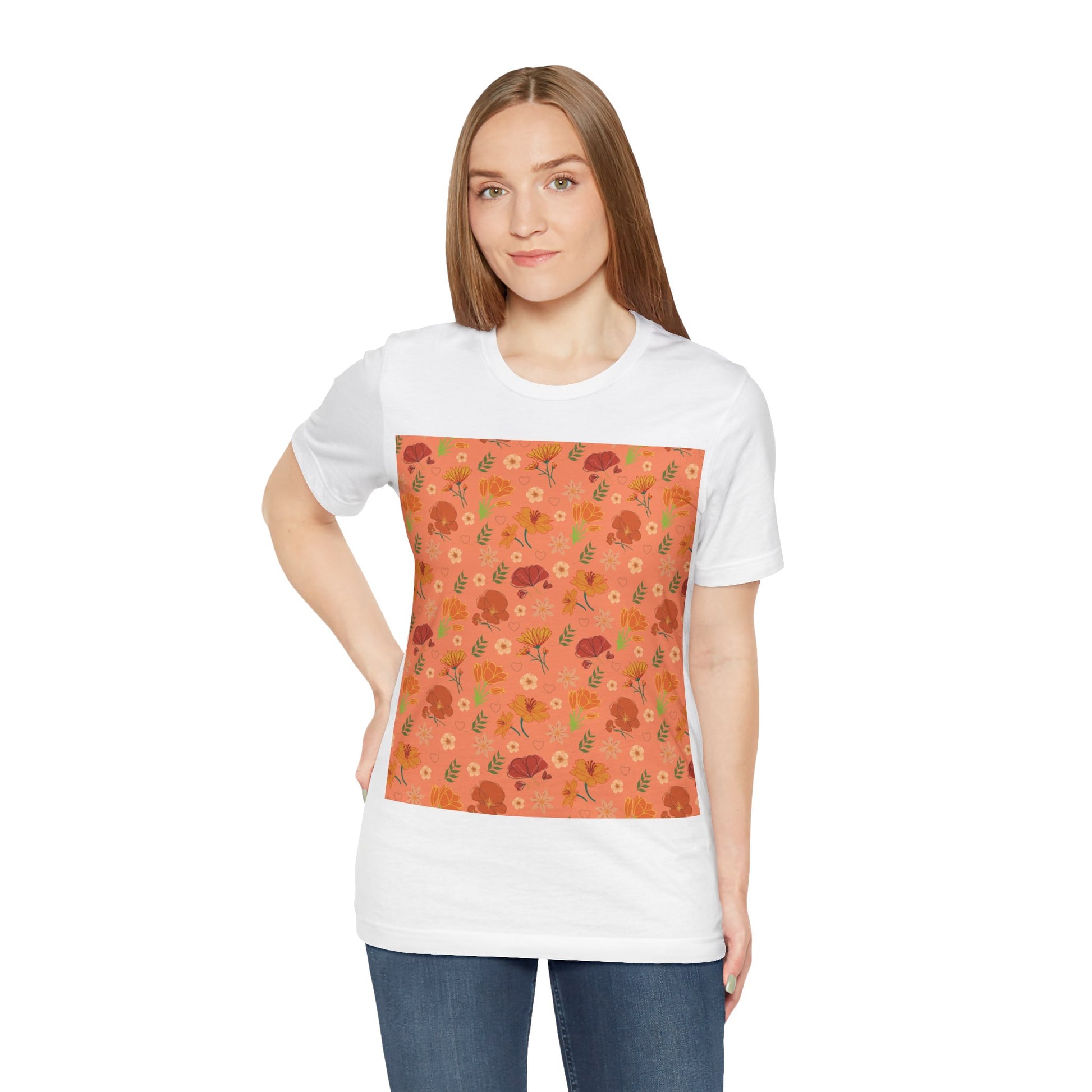 Coral Peach Meadow T - Shirt - T - Shirt - Kristine Celestine