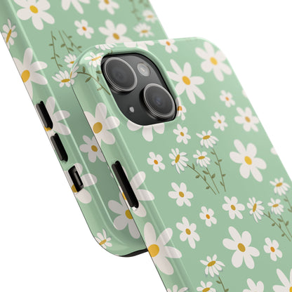 Mint Daisy Delight Tough Phone Case for iPhone and Samsung Galaxy