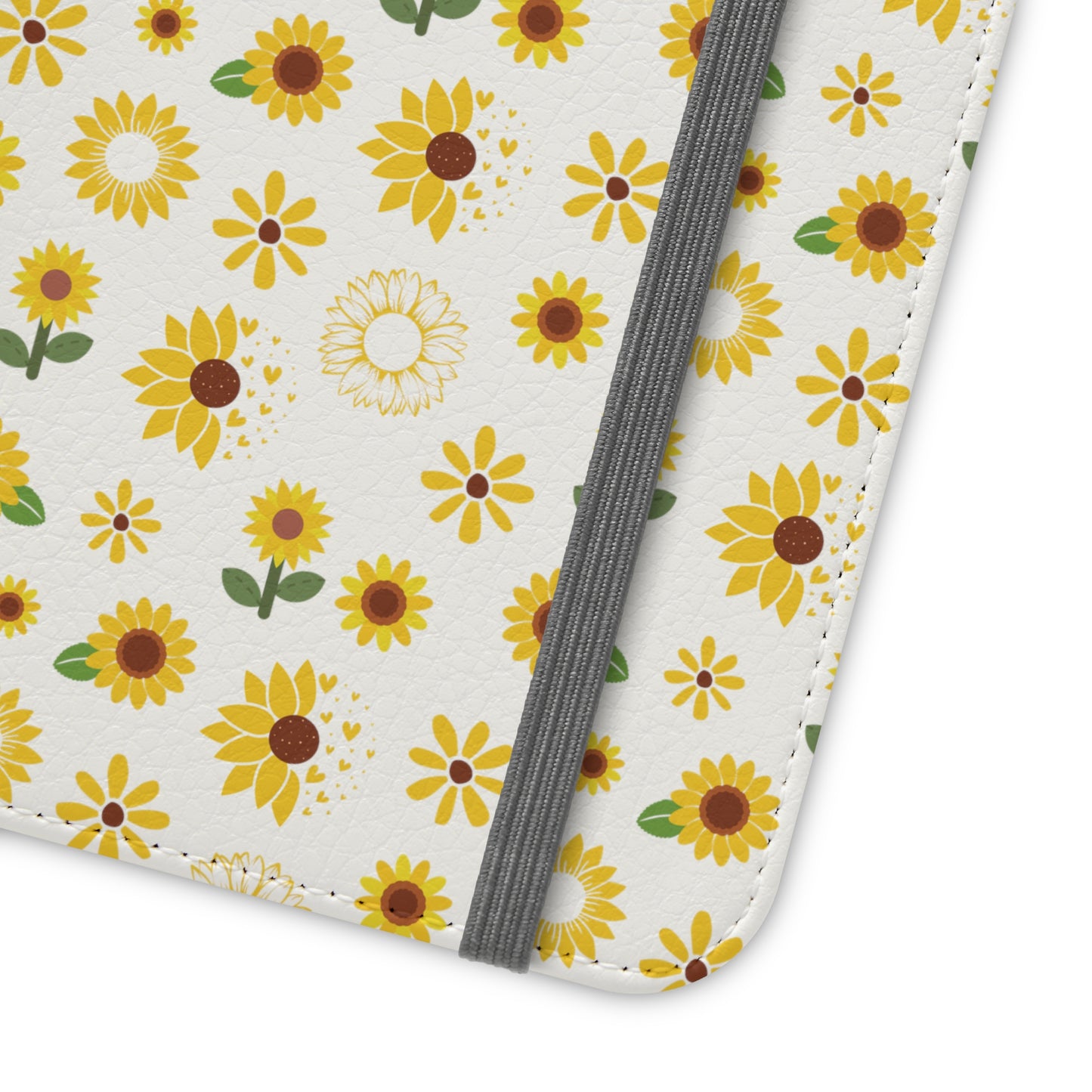 Sunflower Burst Flip Phone Case Cover with Pockets - Phone Case - Kristine Celestine