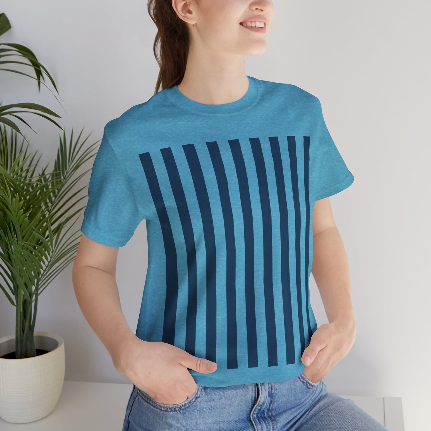 Navy Blue Stripes Shirt Royal Blue T-Shirts