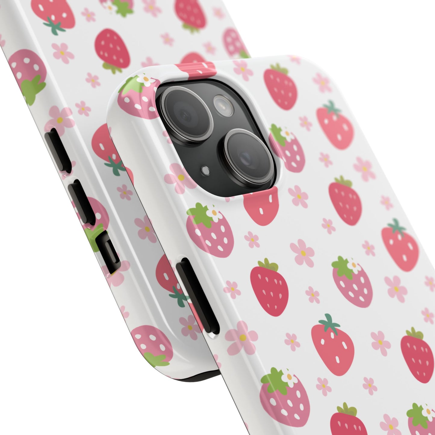 Strawberries and Daisies Tough Phone Case for iPhone and Samsung Galaxy