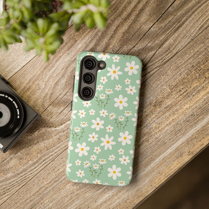 Mint Daisy Delight Tough Phone Case for iPhone and Samsung Galaxy