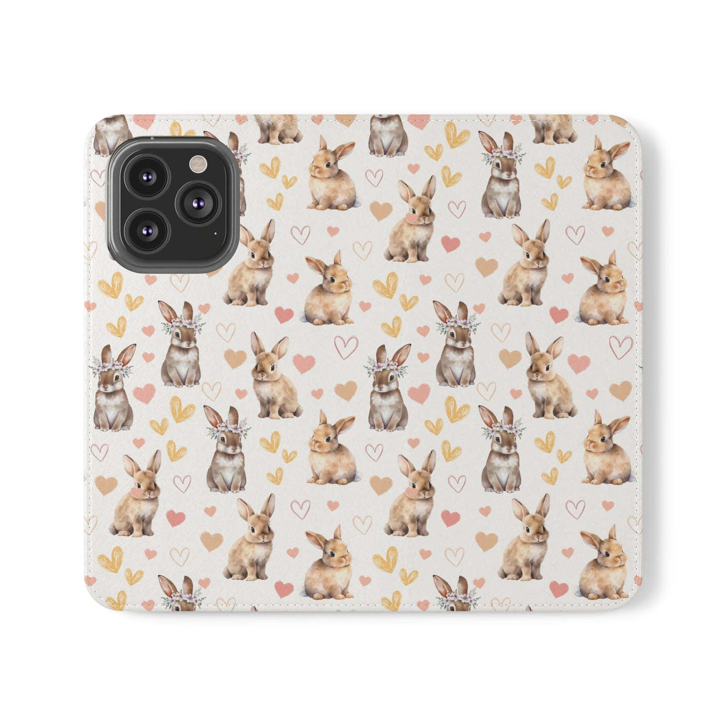 Bunny Love Flip Phone Case Cover with Pockets - Phone Case - Kristine Celestine