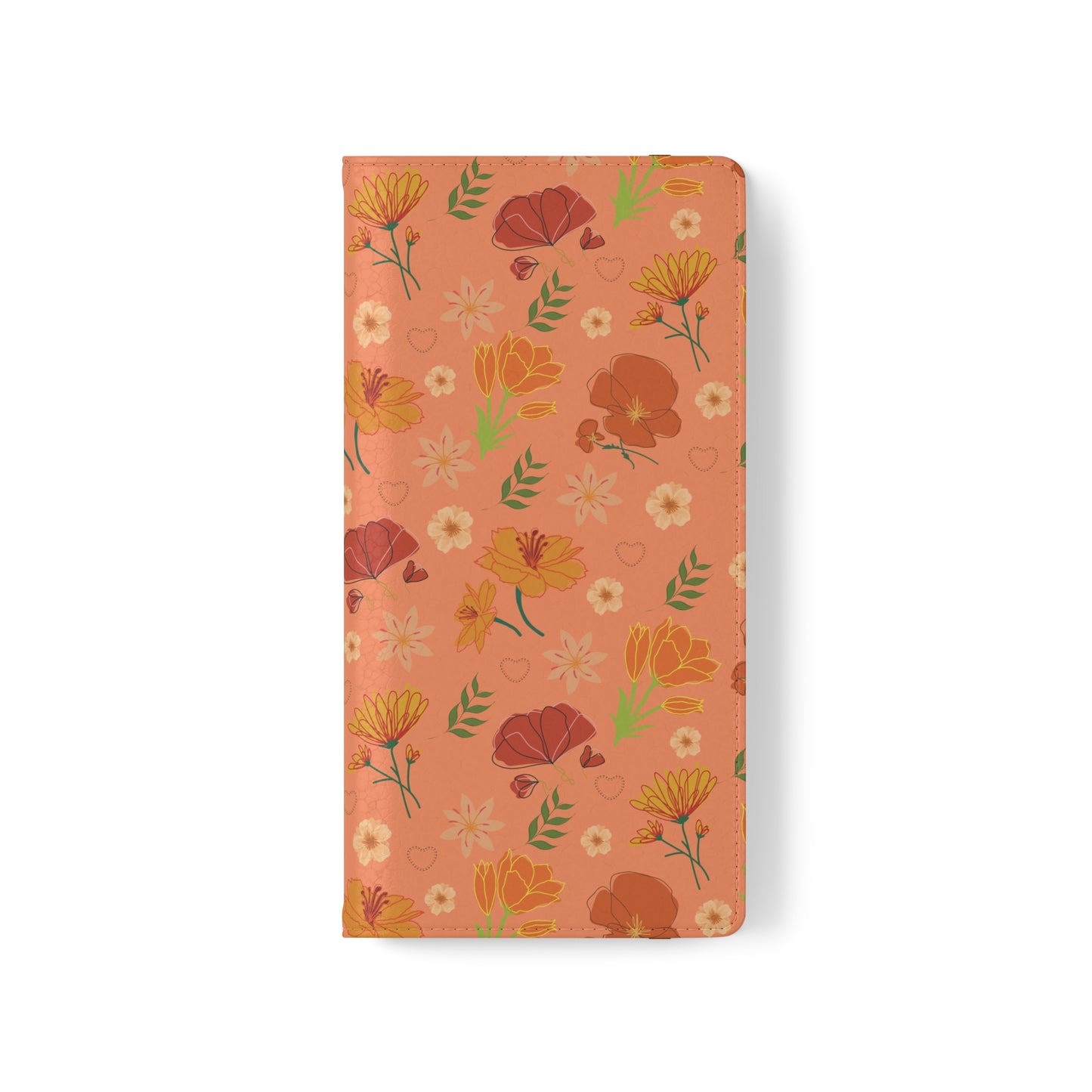 Coral Peach Meadow Flip Phone Case Cover with Pockets - Phone Case - Kristine Celestine