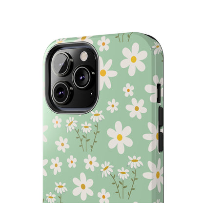 Mint Daisy Delight Tough Phone Case for iPhone and Samsung Galaxy