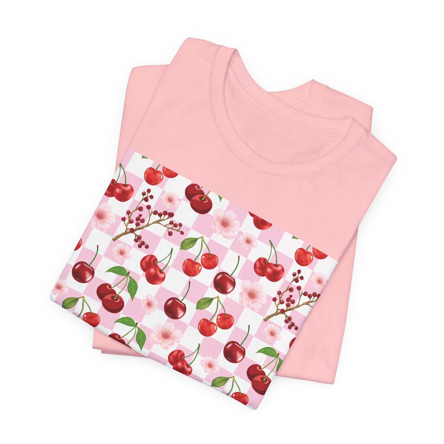 Cherry Checkerboard T - Shirt - T - Shirt - Kristine Celestine