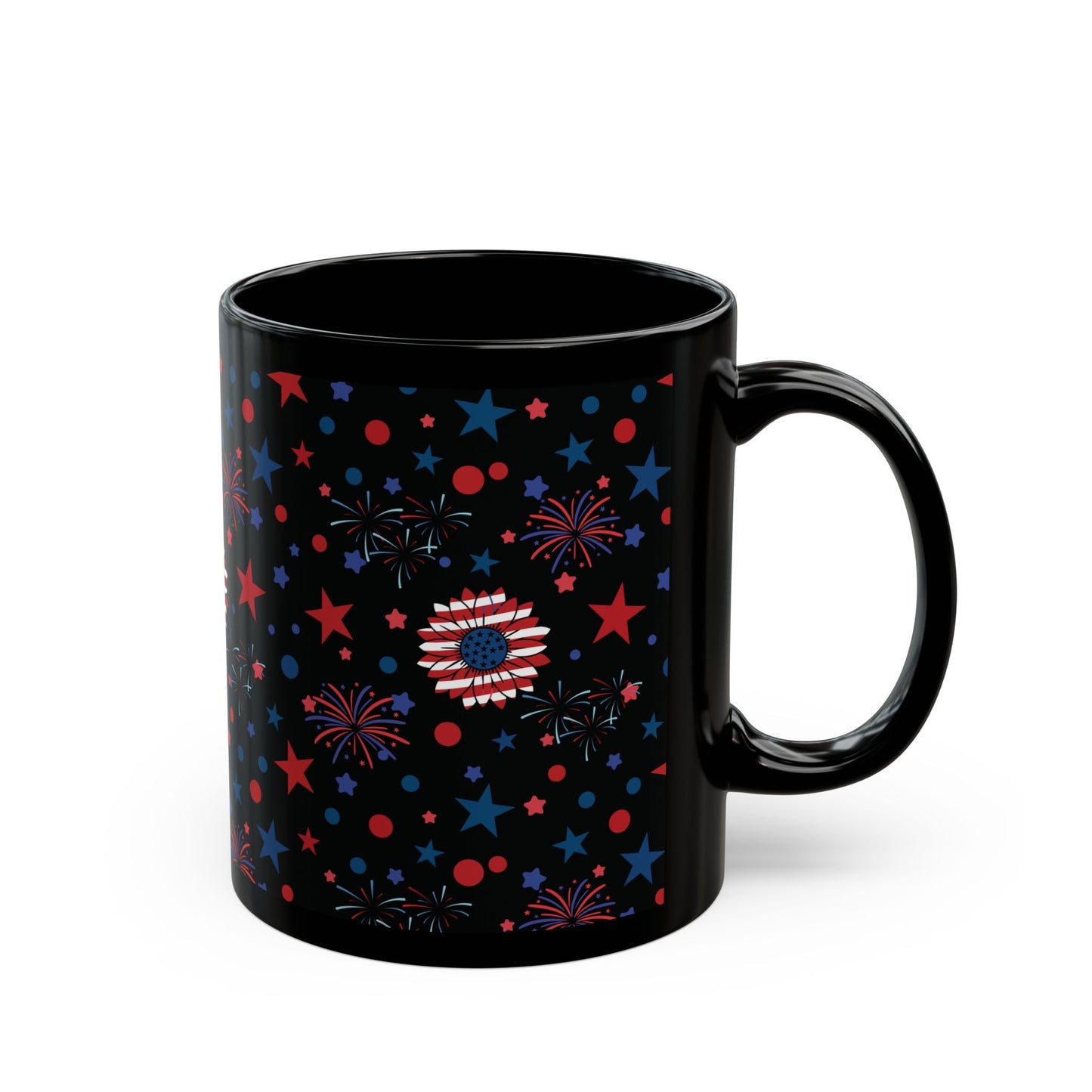 Starry Night America Black Mug Cool Summer Coffee Mug Tea Cup Spring Ceramic Mug