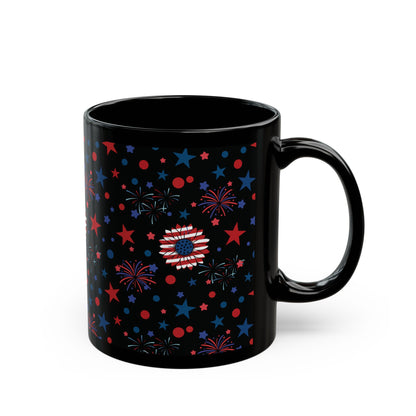 Starry Night America Black Mug Cool Summer Coffee Mug Tea Cup Spring Ceramic Mug