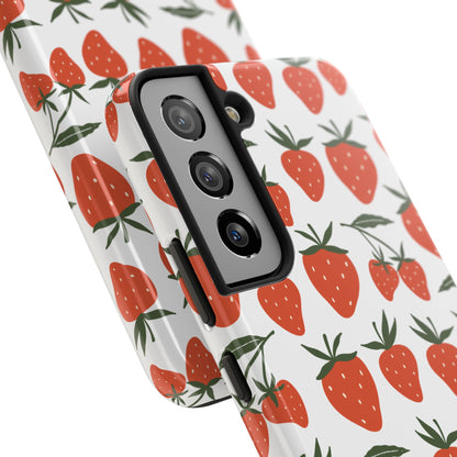 Tropical Strawberry Tough Phone Case for iPhone and Samsung Galaxy