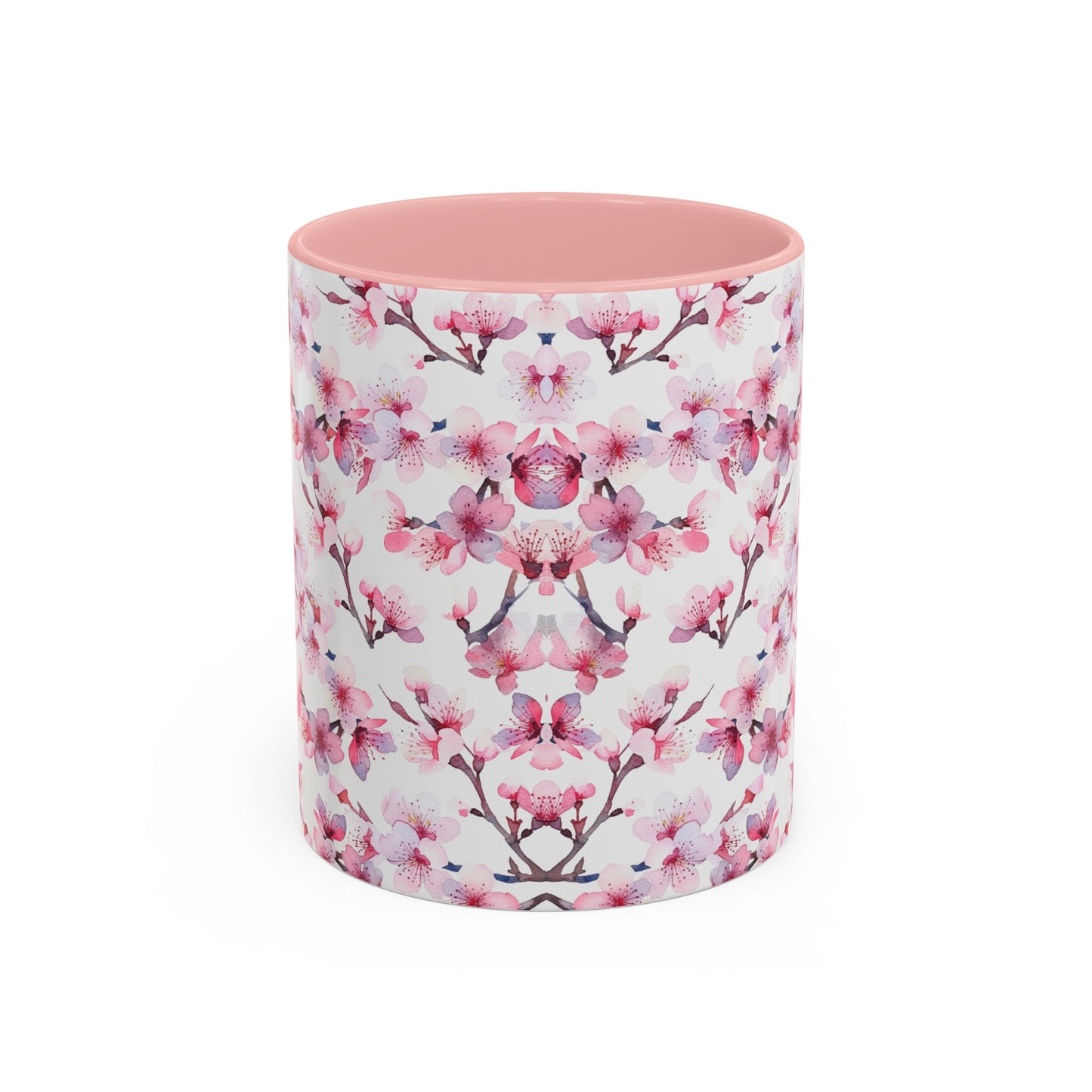 Lovely Cherry Blossom Accent Mug with Pink Interior (vL) - Mug - Kristine Celestine