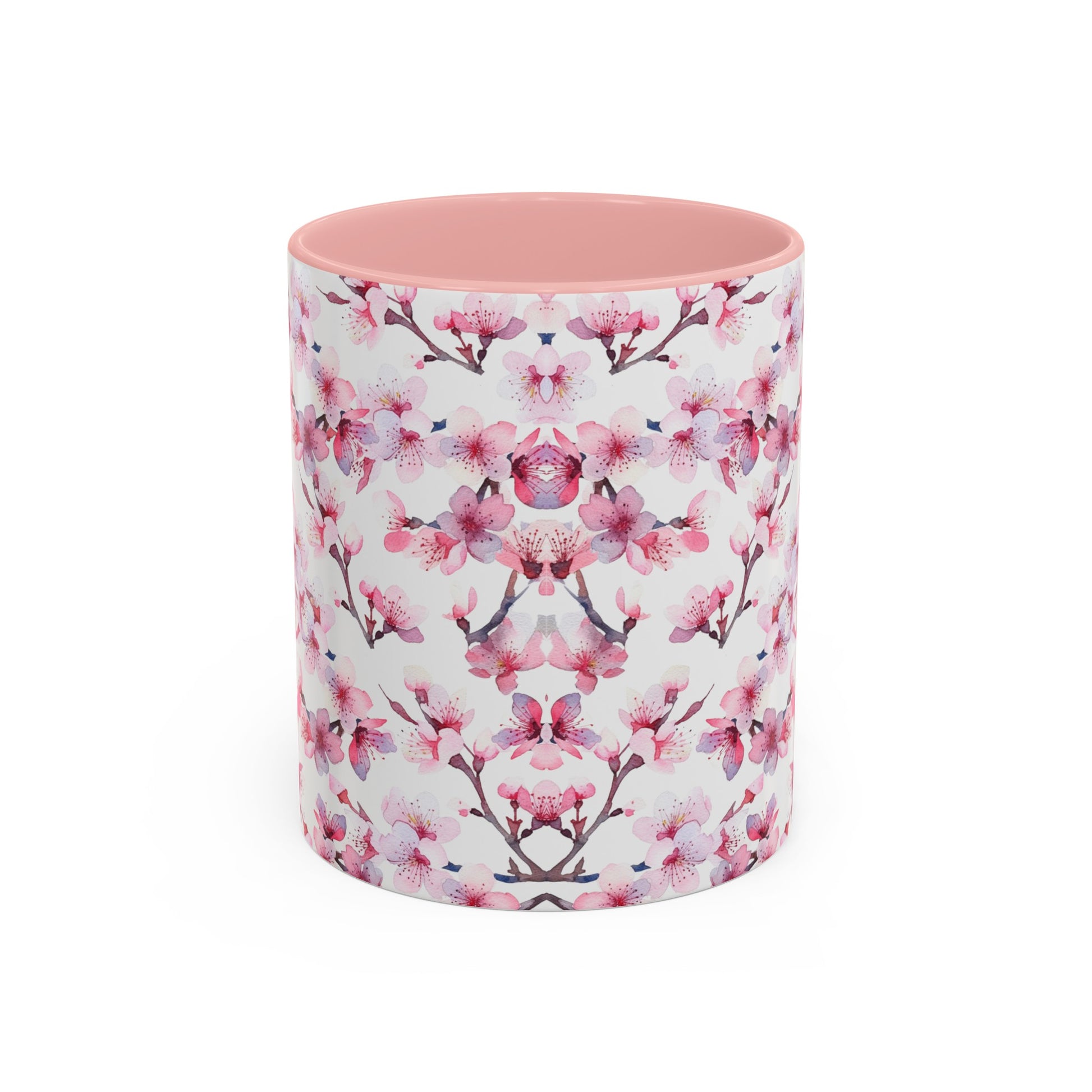 Lovely Cherry Blossom Accent Mug with Pink Interior (vL) - Mug - Kristine Celestine