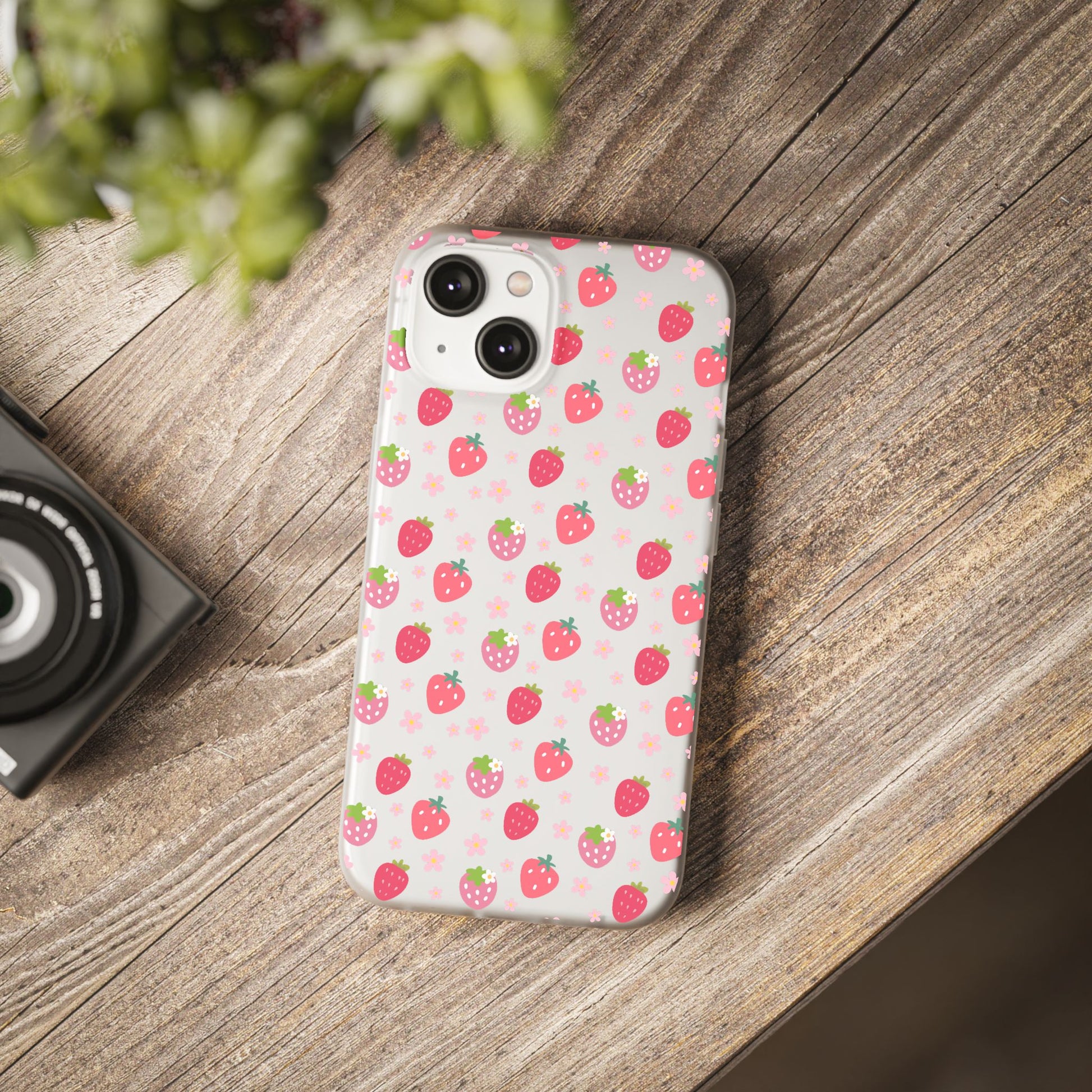 Strawberries and Daisies Flexible Phone Case iPhone Case Samsung Galaxy - Phone Case - Kristine Celestine