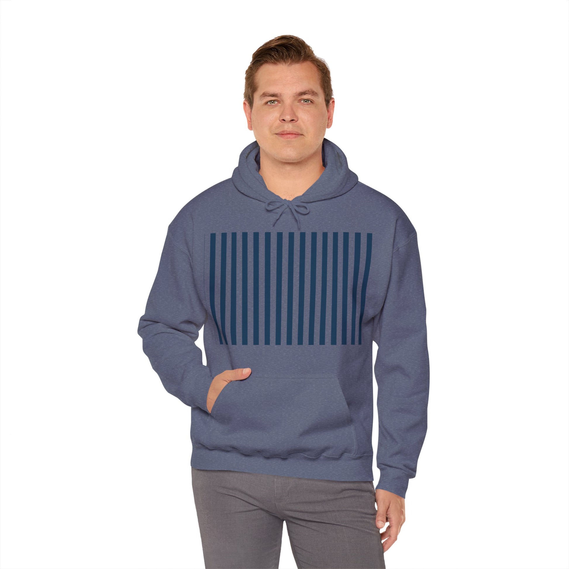 Navy Blue Stripes Hoodie - Hoodie - Kristine Celestine