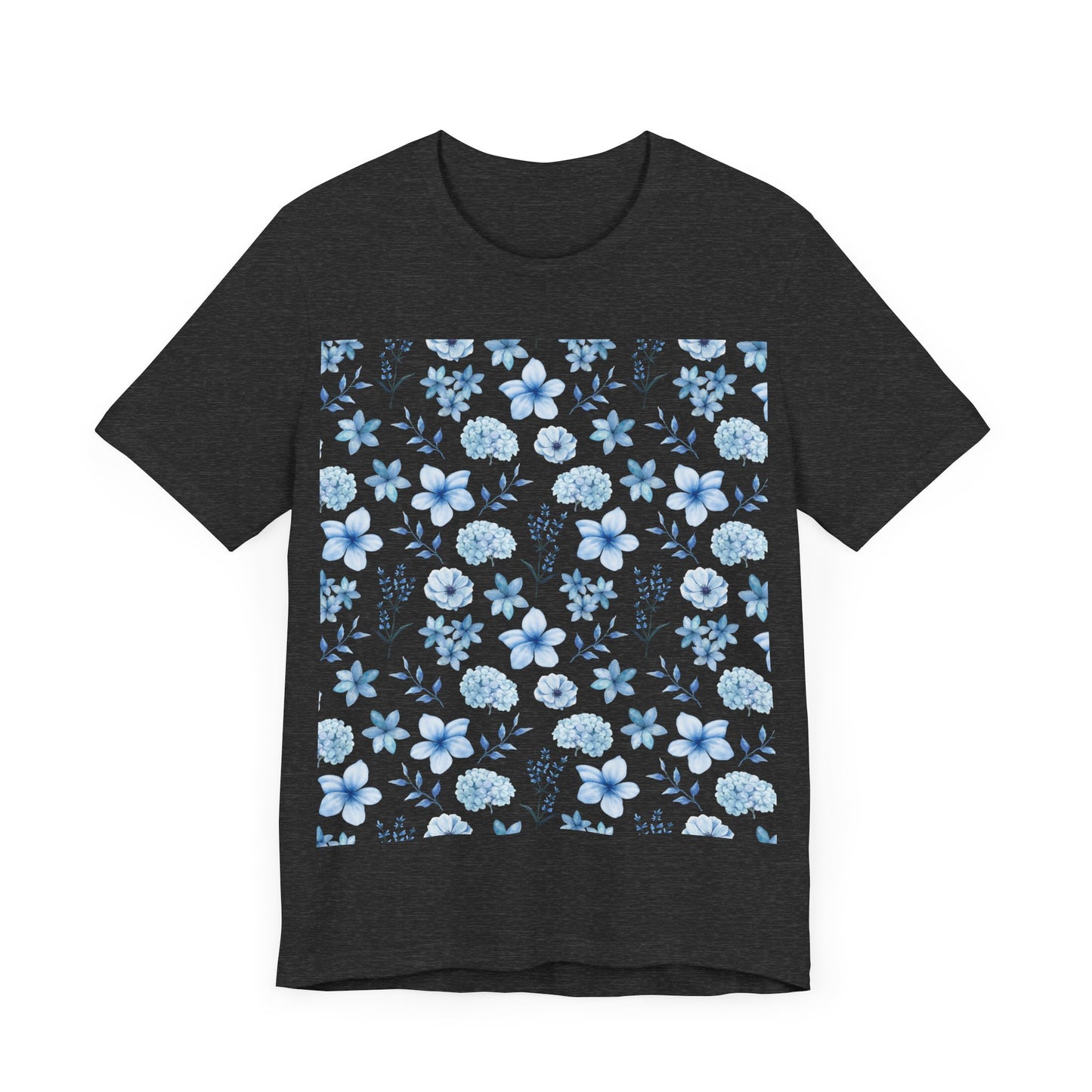 Snowy Blue Flowers T - Shirt - T - Shirt - Kristine Celestine