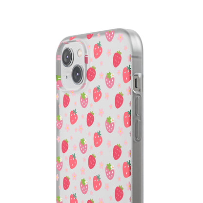 Strawberries and Daisies Flexible Phone Case iPhone Case Samsung Galaxy - Phone Case - Kristine Celestine