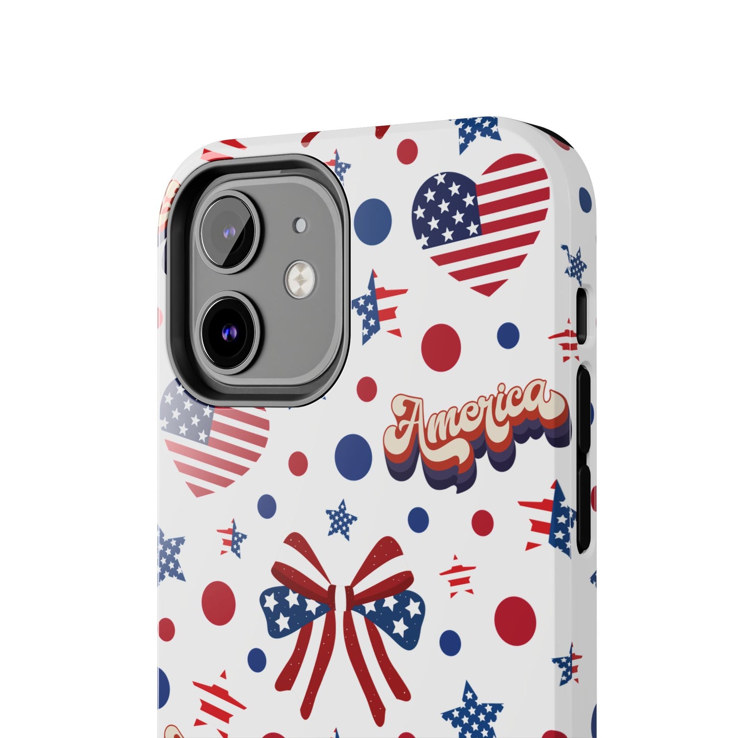 Coque de téléphone robuste America's Sweetheart and Bows pour iPhone et Samsung Galaxy