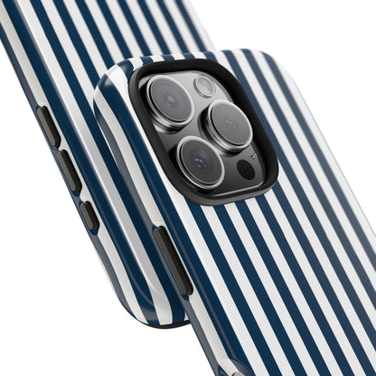 Navy Blue Stripes Tough Phone Case for iPhone and Samsung Galaxy