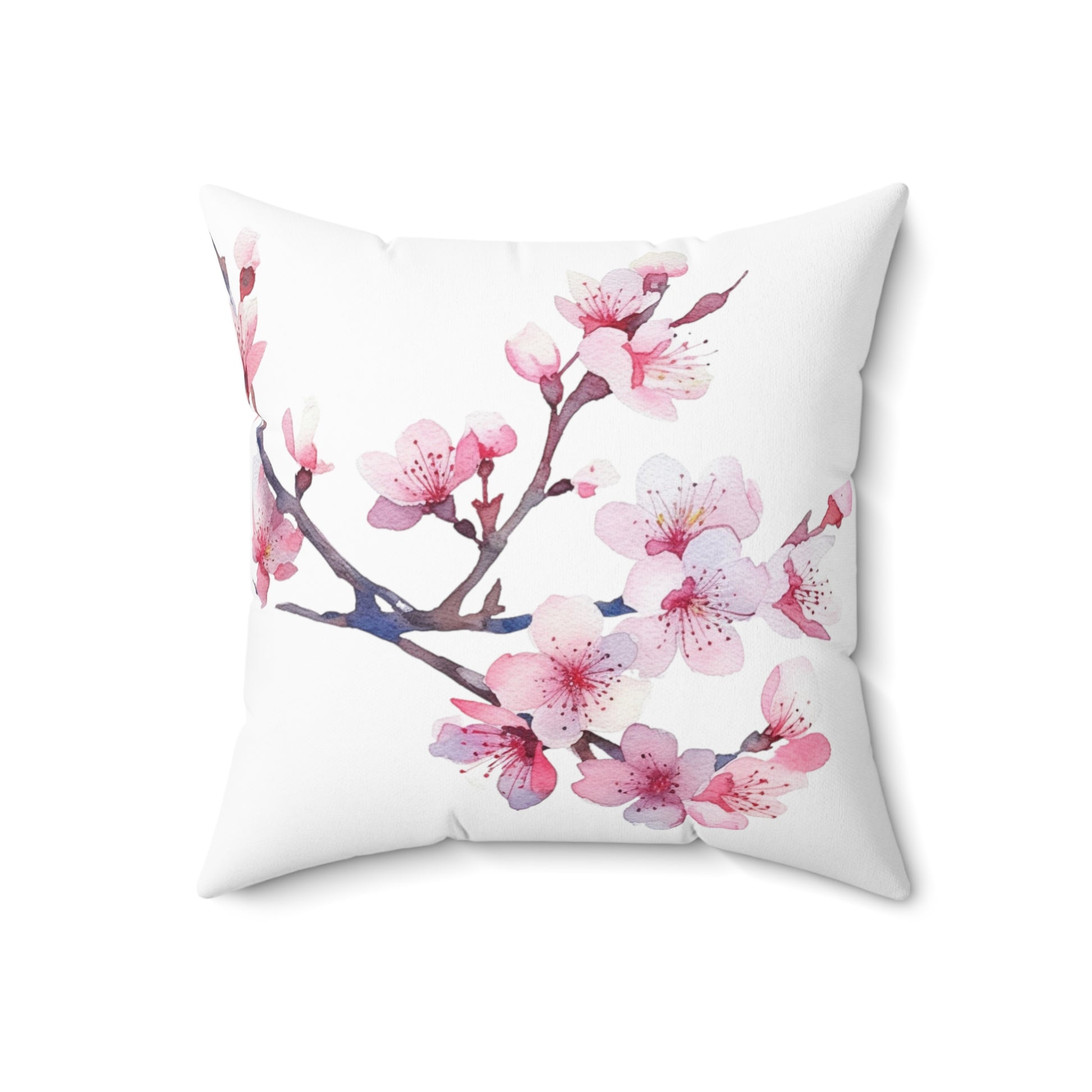 Lovely Cherry Blossom Square Pillow (vL) - Pillow - Kristine Celestine