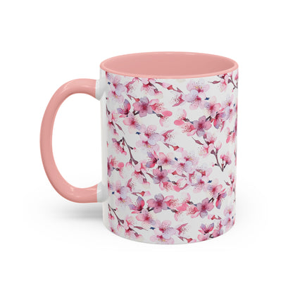 Lovely Cherry Blossom Accent Mug with Pink Interior (vL) - Mug - Kristine Celestine