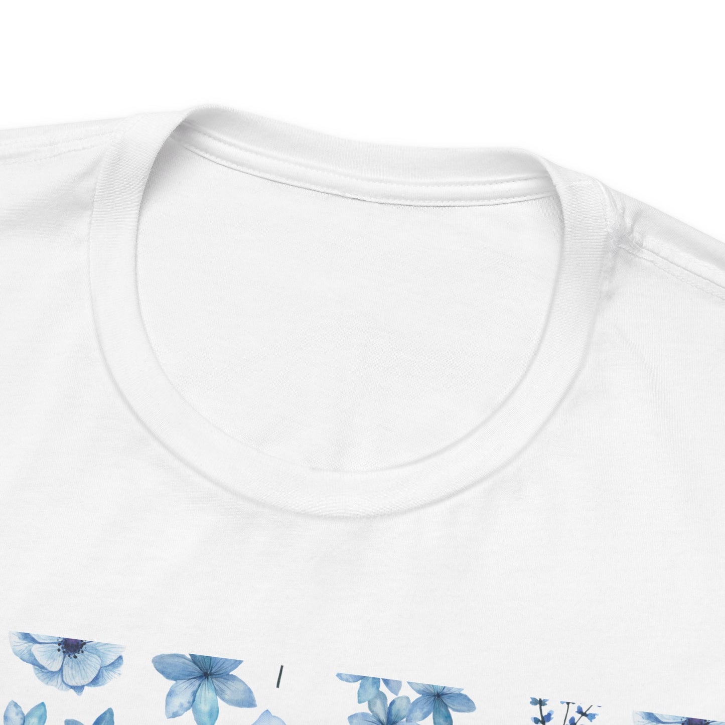 Snowy Blue Flowers T-Shirt