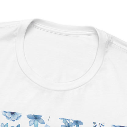 Snowy Blue Flowers T-Shirt