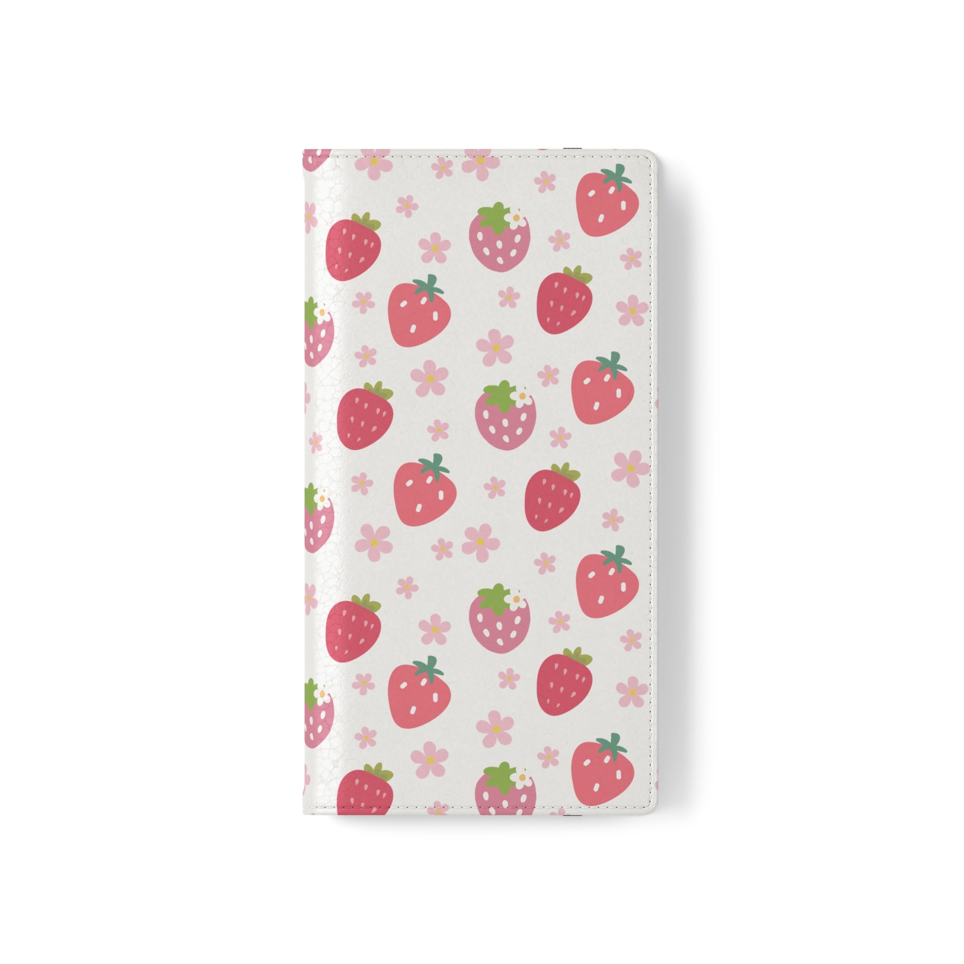 Strawberries and Daisies Flip Phone Case Cover with Pockets - Phone Case - Kristine Celestine