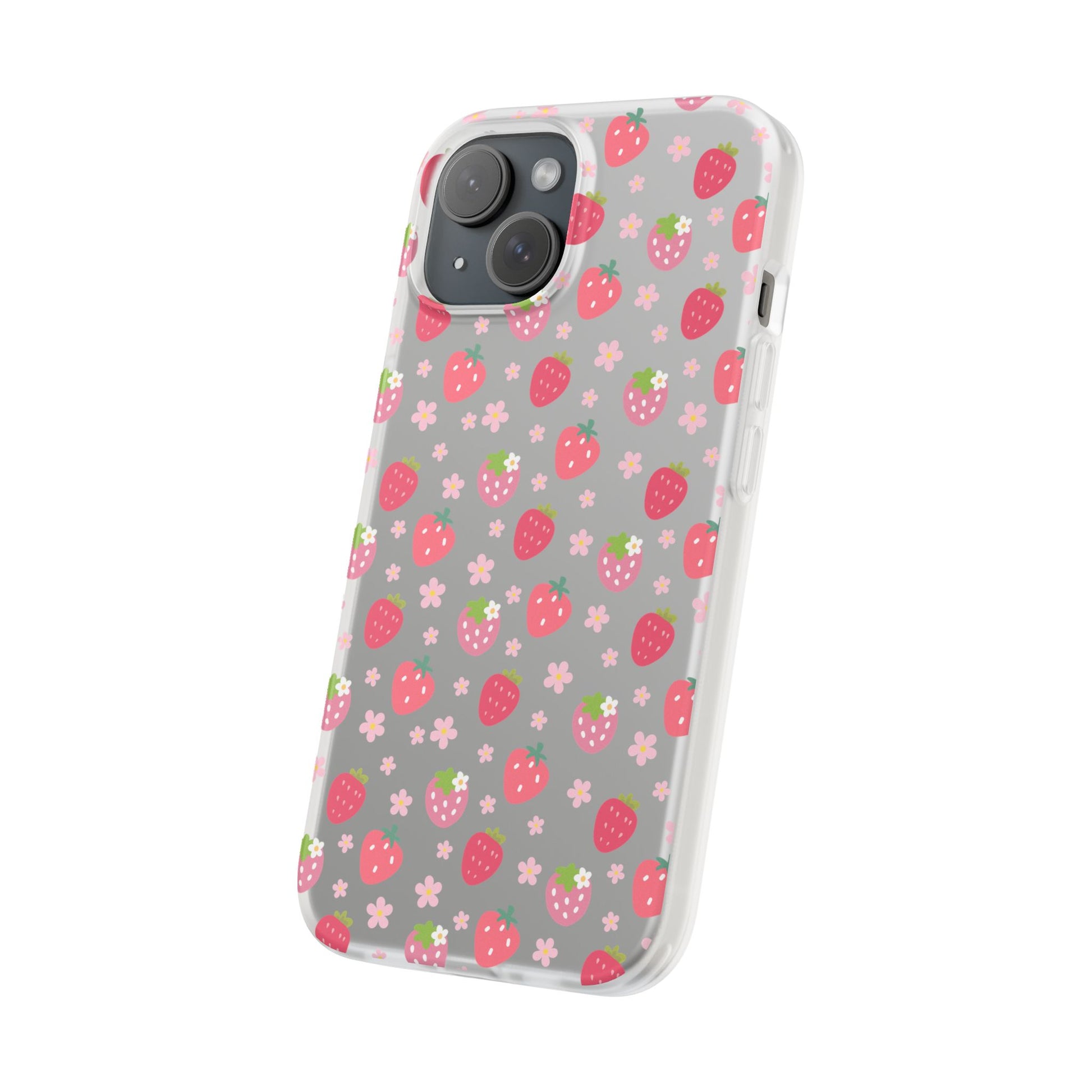 Strawberries and Daisies Flexible Phone Case iPhone Case Samsung Galaxy - Phone Case - Kristine Celestine