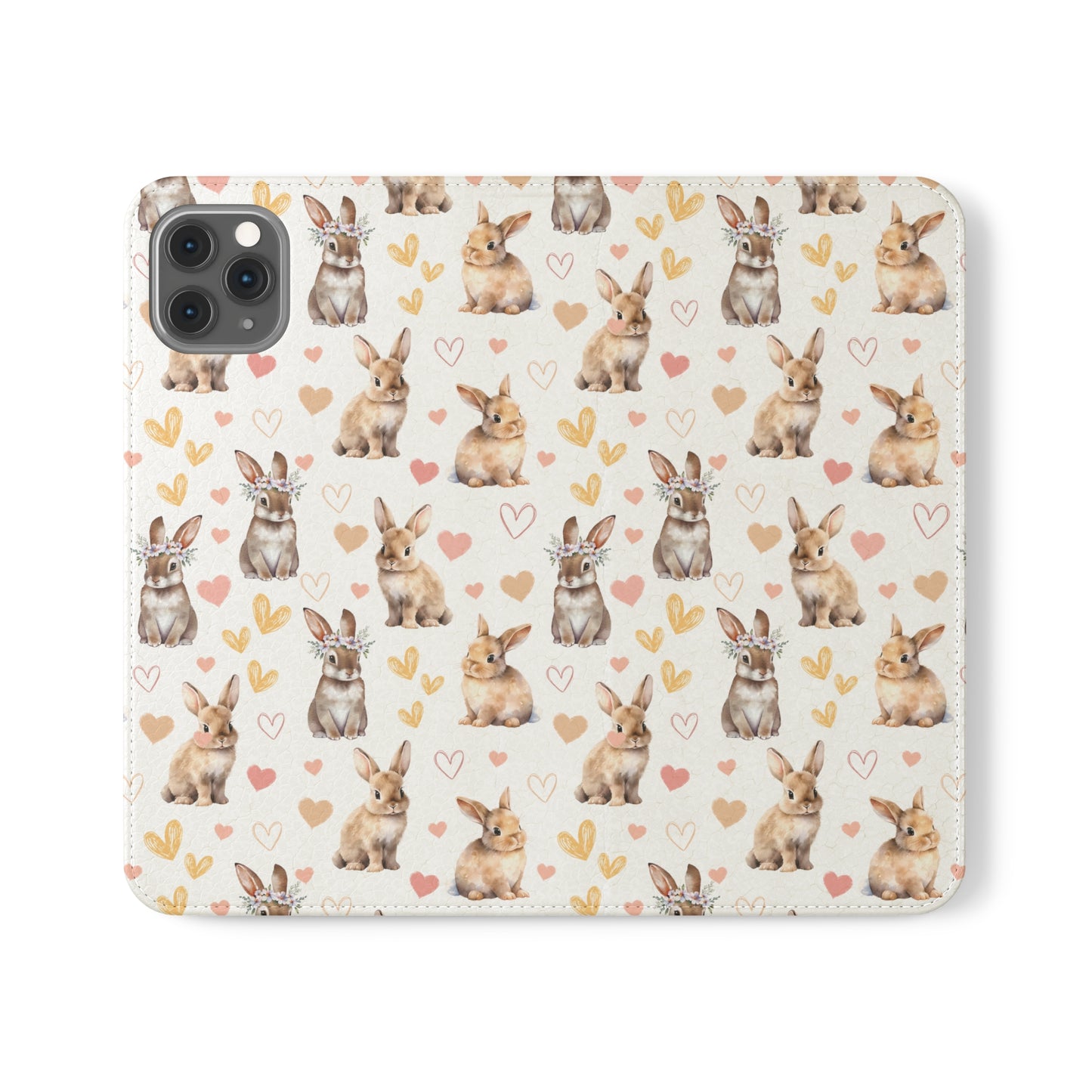 Bunny Love Flip Phone Case Cover with Pockets - Phone Case - Kristine Celestine