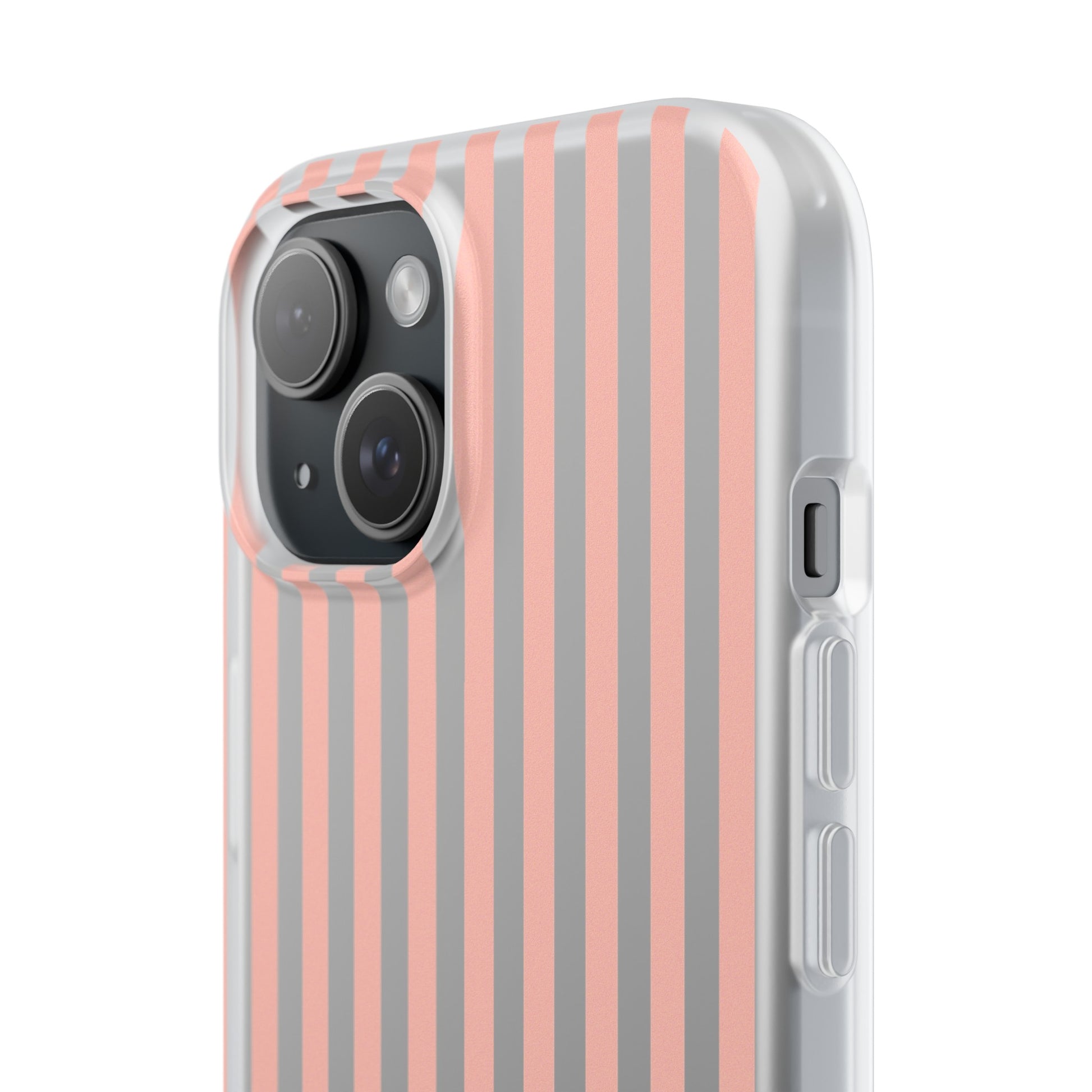 Coral Pink Stripes Flexible Phone Case iPhone Case Samsung Galaxy - Phone Case - Kristine Celestine