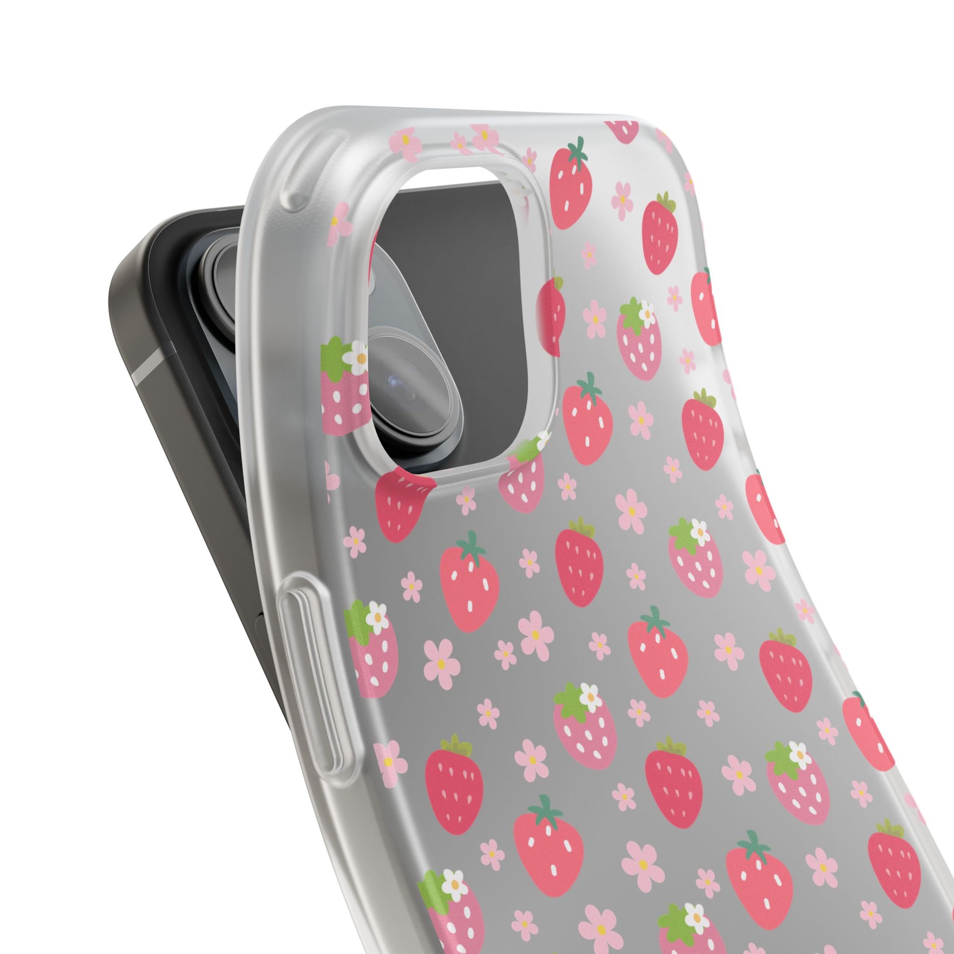 Strawberries and Daisies Flexible Phone Case iPhone Case Samsung Galaxy - Phone Case - Kristine Celestine