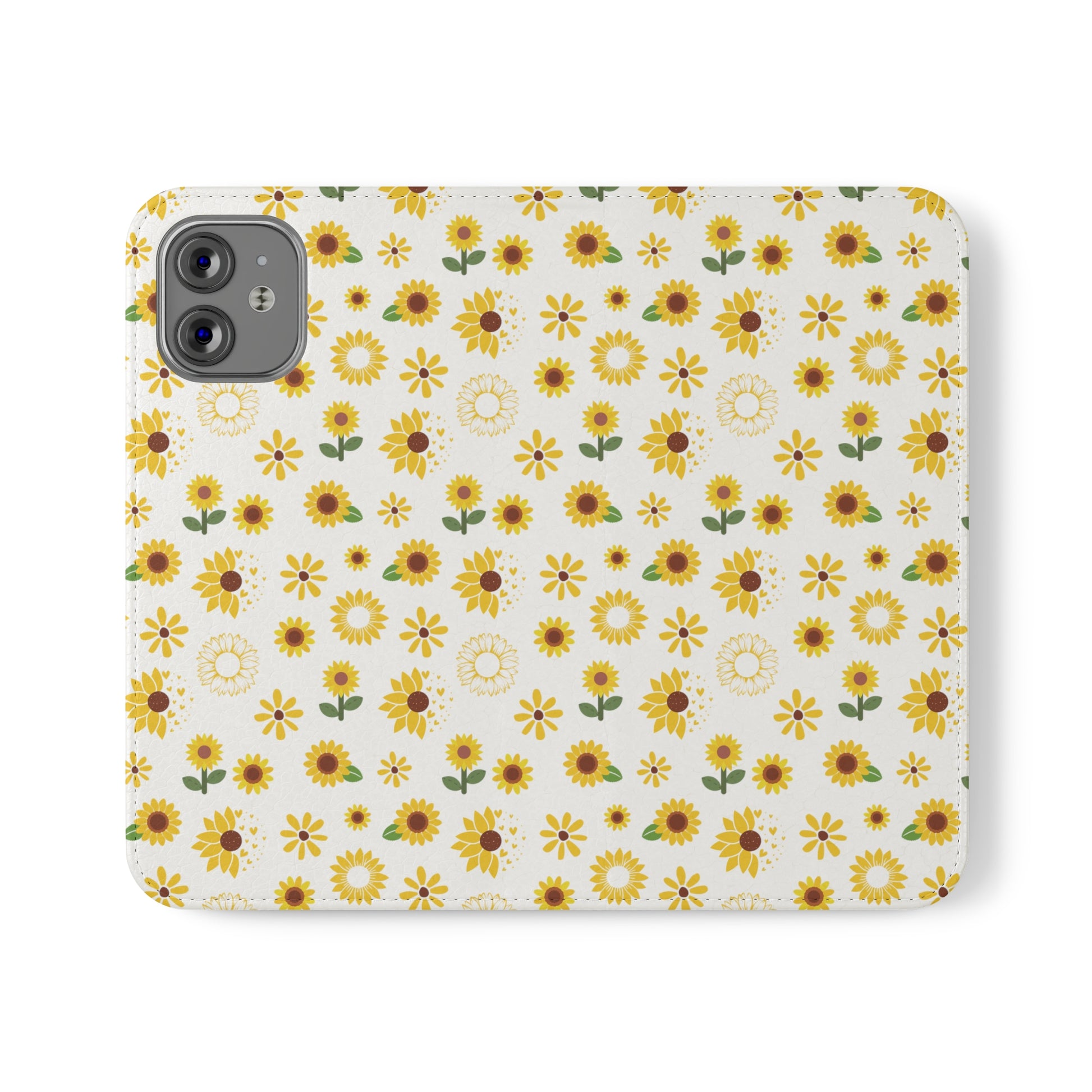 Sunflower Burst Flip Phone Case Cover with Pockets - Phone Case - Kristine Celestine