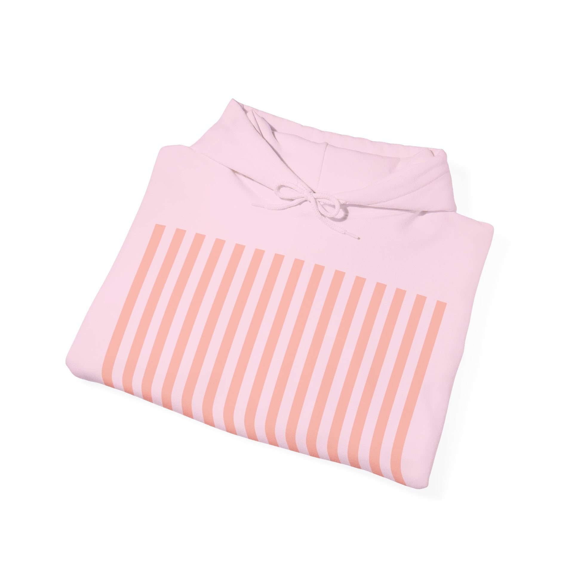 Coral Pink Stripes Hoodie - Hoodie - Kristine Celestine