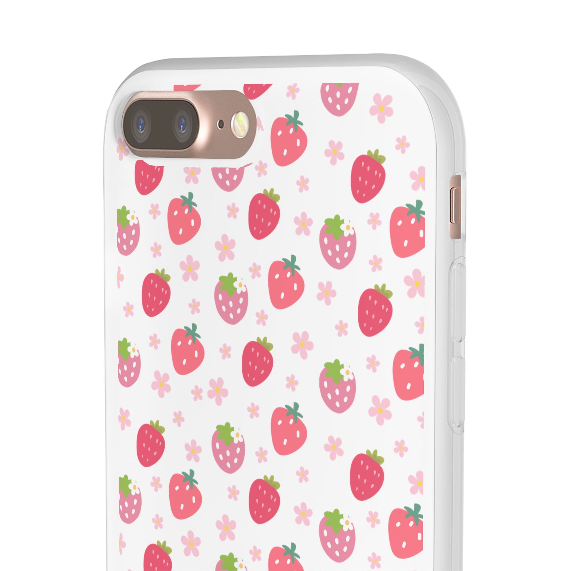 Strawberries and Daisies Flexible Phone Case iPhone Case Samsung Galaxy - Phone Case - Kristine Celestine