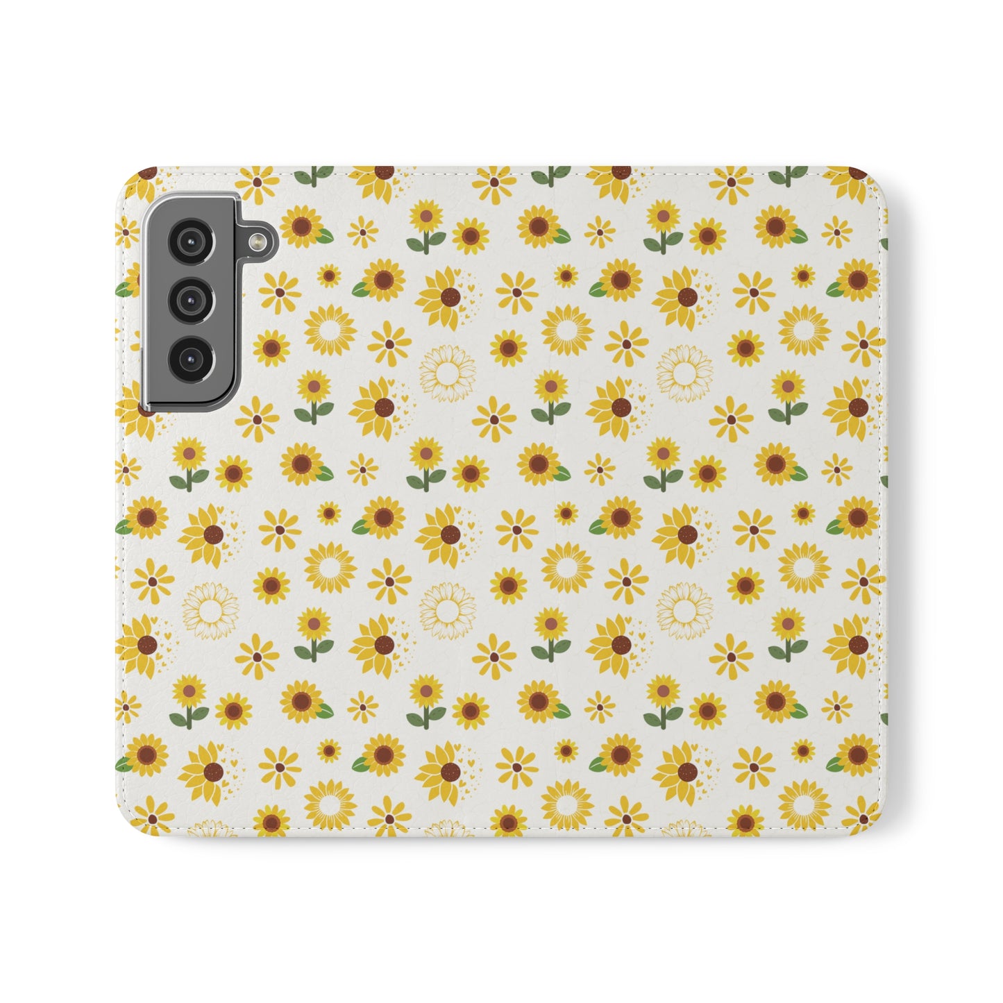 Sunflower Burst Flip Phone Case Cover with Pockets - Phone Case - Kristine Celestine