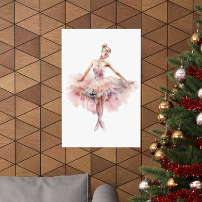 Lovely Pink Ballerina Princess Wall Art Poster (A9) - Poster - Kristine Celestine