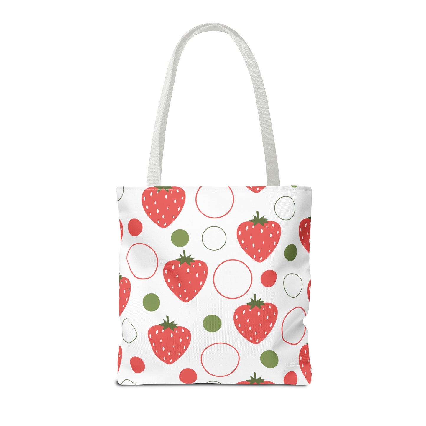 Red Strawberry Bubbles Tote Bag - Bags - Kristine Celestine